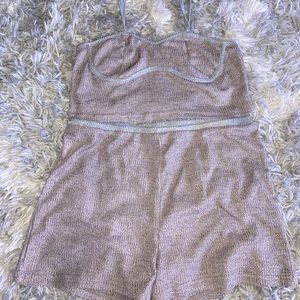 Brown Crop Short Set